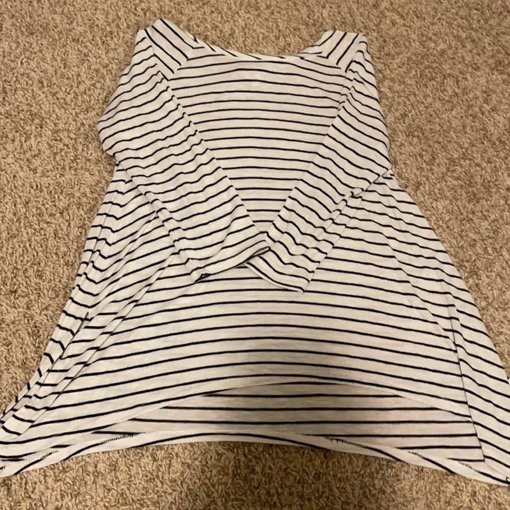 White and black stripped shirt